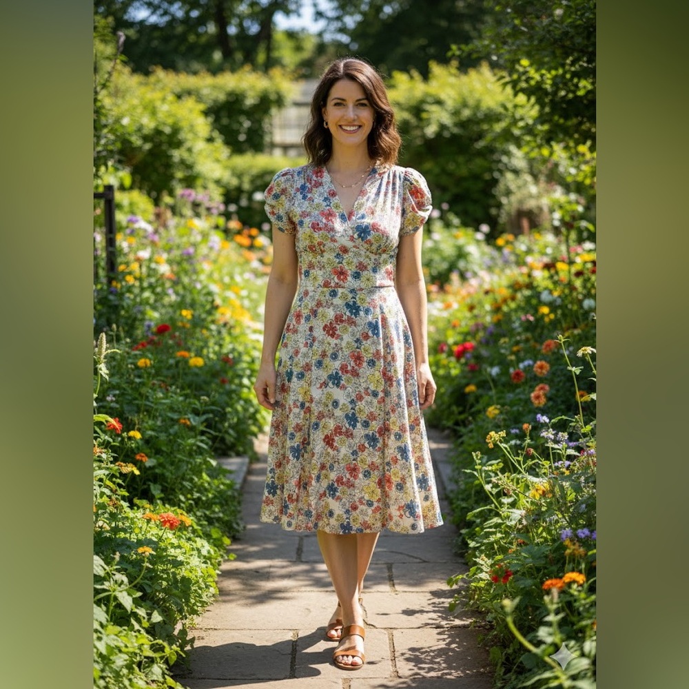 Palava Rita Dress Floral Print New with Tags Size 8